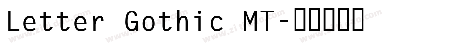 Letter Gothic MT字体转换